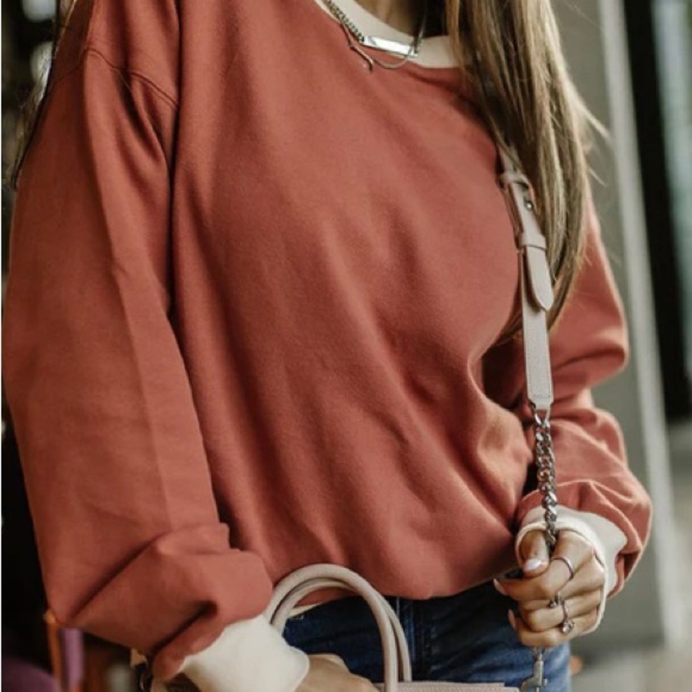 NWT Ampersand pink breeze university sweatshirt